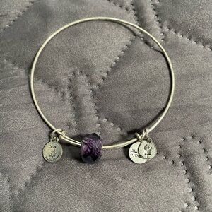 Alex and Ani amathyst bead bracelet